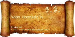 Vass Hasszán névjegykártya